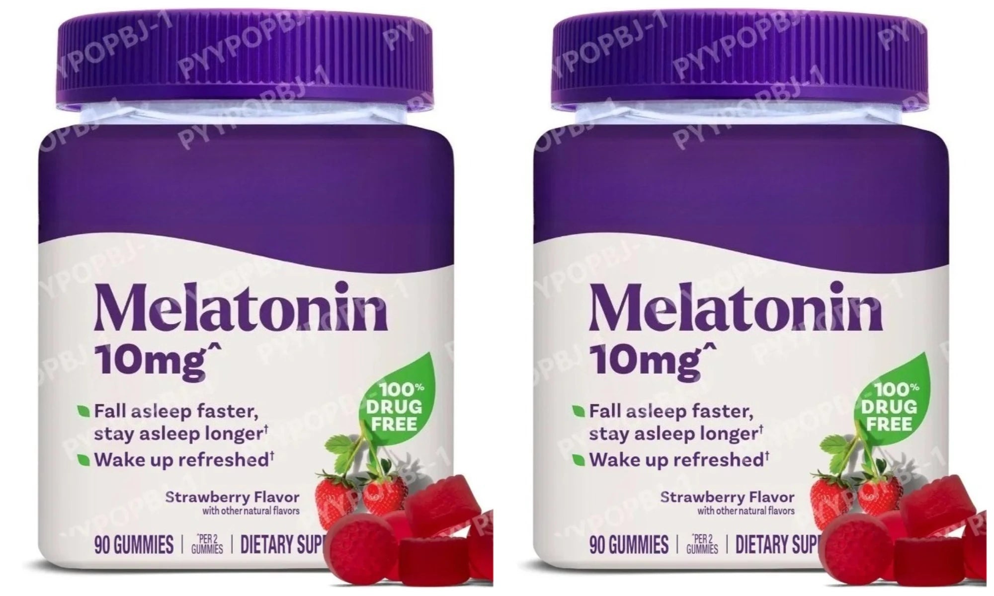 10 mg Melatonin Gummies Sleep Support for Adults Strawberry Flavor 90 Count 45 Day Supply