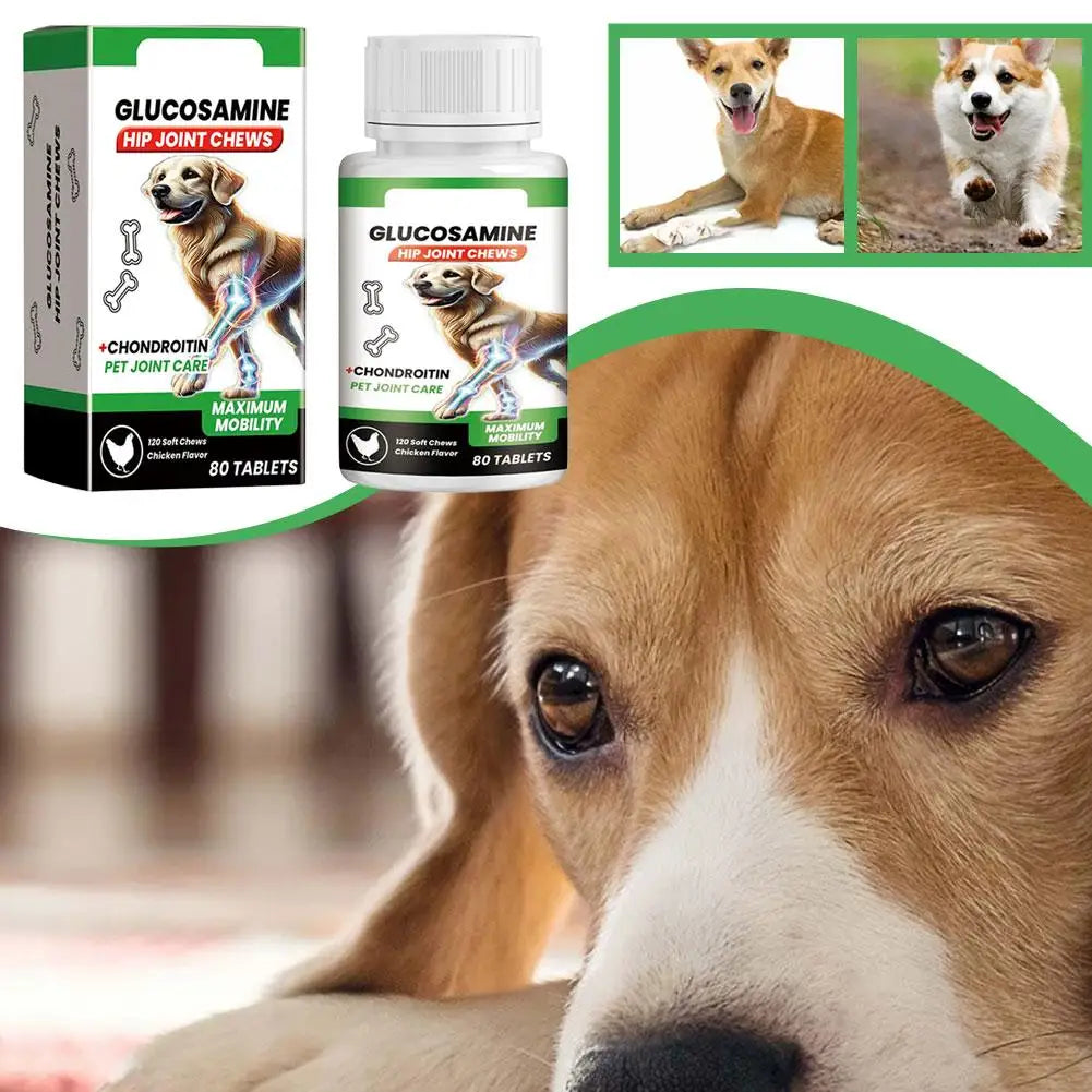 Pet Joint Support Chews for Dogs Glucosamine Chondroitin Nutritional Tablets Enhance Vitality Mobility Care Canine Joint Care