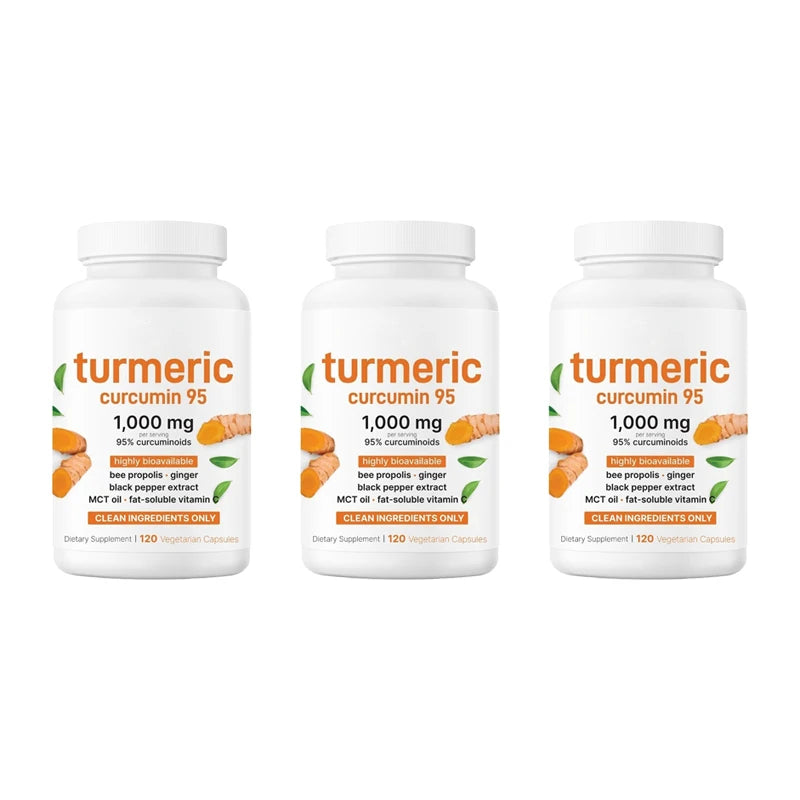 Turmeric Curcumin Botanical Supplement Pure Turmeric Extract Capsules with Ginger and Black Pepper 120 Pieces Per Bottle