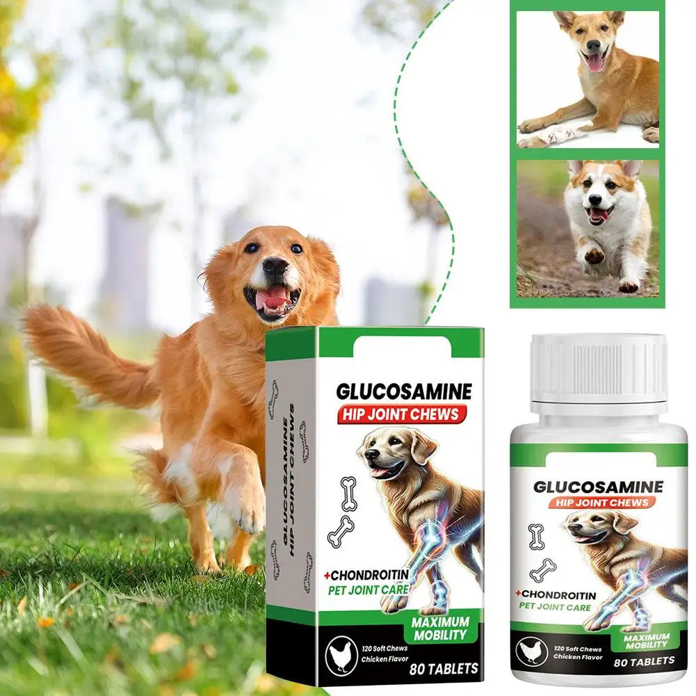 Pet Joint Support Chews for Dogs Glucosamine Chondroitin Nutritional Tablets Enhance Vitality Mobility Care Canine Joint Care