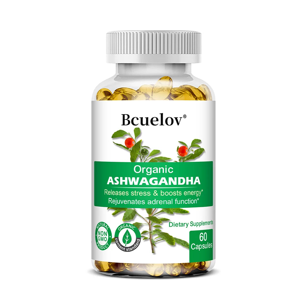Ashwagandha Capsules – Stress Relief, Deep Sleep, Calm Nerves, Brain Health, Focus & Immune Support, Natural Herbal Supplement
