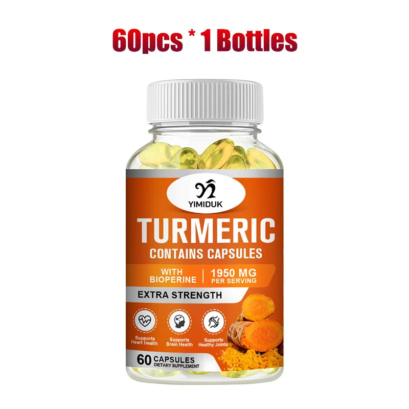 Buy 2 Get 2 Free! Premium Turmeric Curcumin Capsules, Support Potent Anti-Inflammatory & Joint Pain Relief, Boosts Immunity