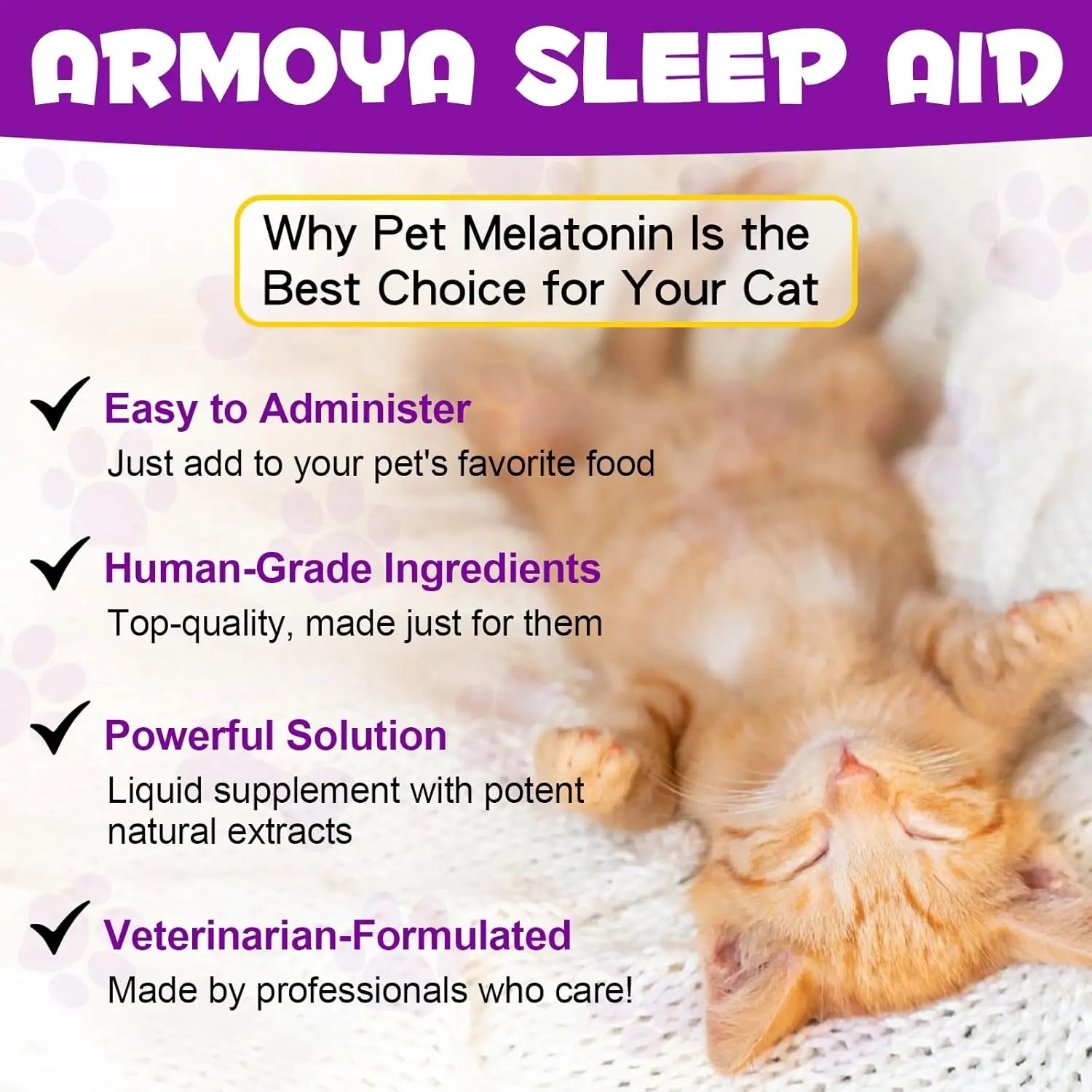 Cat Calming Melatonin Treats - Support Restful Sleep & Anxiety Relief for Cats