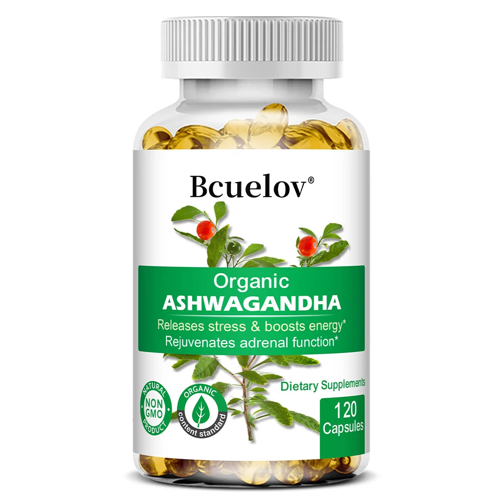 Ashwagandha Capsules – Stress Relief, Deep Sleep, Calm Nerves, Brain Health, Focus & Immune Support, Natural Herbal Supplement