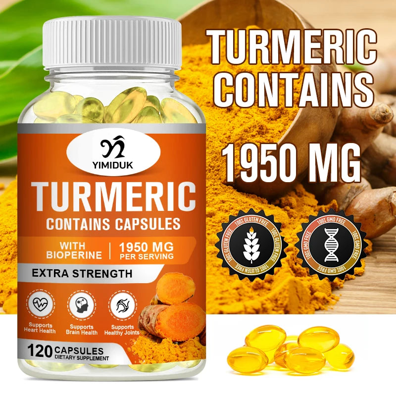 Buy 2 Get 2 Free! Premium Turmeric Curcumin Capsules, Support Potent Anti-Inflammatory & Joint Pain Relief, Boosts Immunity