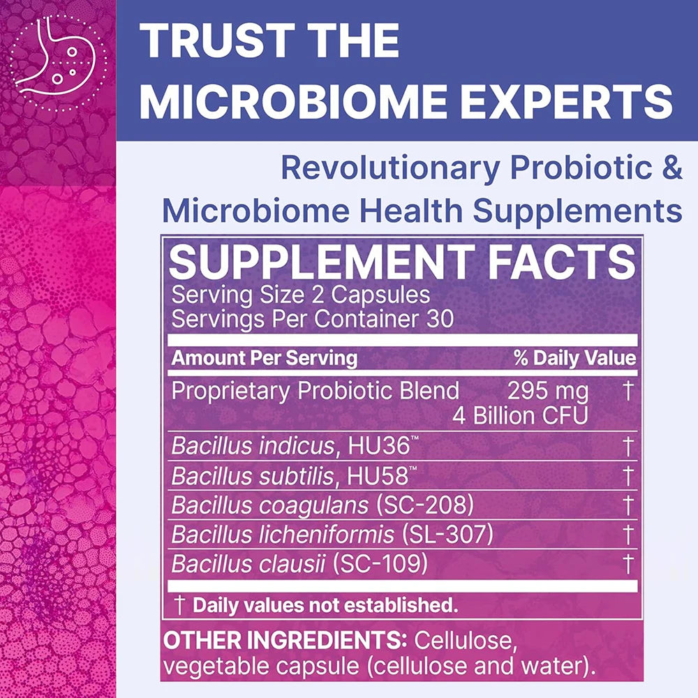 MegaSporeBiotic Probiotics for Men & Women - Immune, Gut Health & Digestive Support - Dairy, Soy & Gluten Free, 60 Veg Capsules
