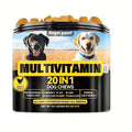 20-in-1 Dog Multivitamin Chews with Glucosamine & MSM, Omegas 3 & 6, Probiotics, Dog Vitamins and Supplements for Hip & Joint Health, Skin & Coat, Healthy Boost & Overall Natural Health 120 Soft Chews