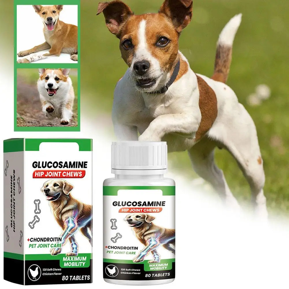 Pet Joint Support Chews for Dogs Glucosamine Chondroitin Nutritional Tablets Enhance Vitality Mobility Care Canine Joint Care