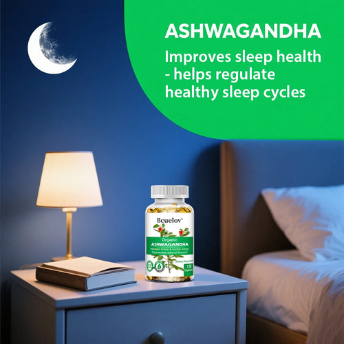 Ashwagandha Capsules – Stress Relief, Deep Sleep, Calm Nerves, Brain Health, Focus & Immune Support, Natural Herbal Supplement