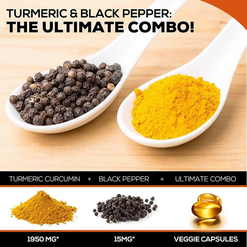 Buy 2 Get 2 Free! Premium Turmeric Curcumin Capsules, Support Potent Anti-Inflammatory & Joint Pain Relief, Boosts Immunity