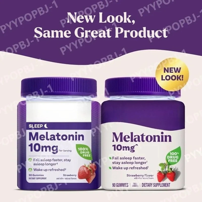 10 mg Melatonin Gummies Sleep Support for Adults Strawberry Flavor 90 Count 45 Day Supply