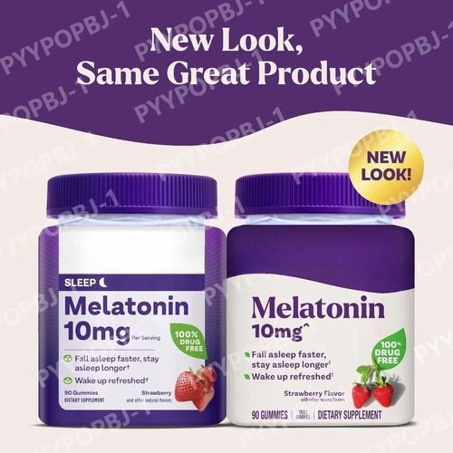 10 mg Melatonin Gummies Sleep Support for Adults Strawberry Flavor 90 Count 45 Day Supply