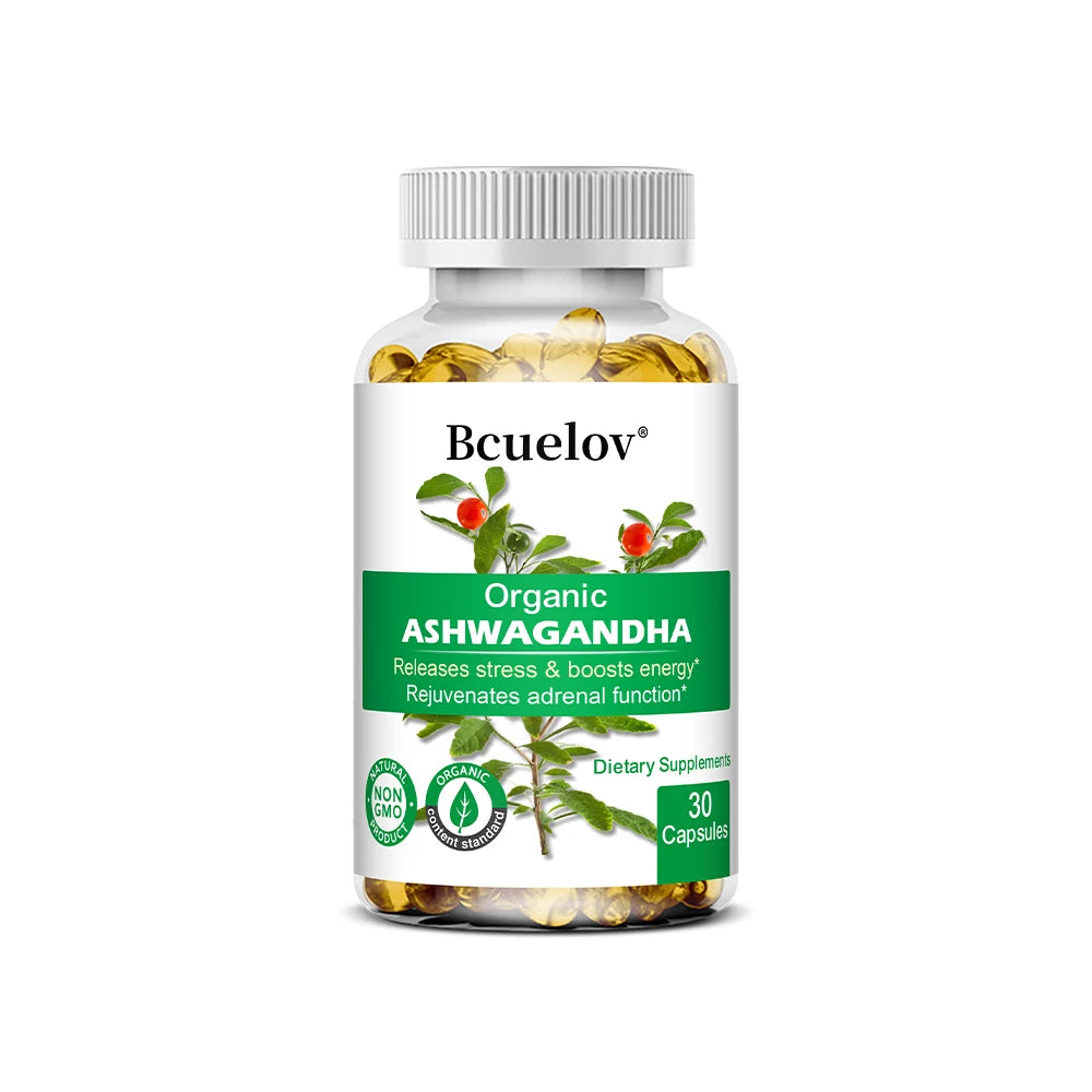 Ashwagandha Capsules – Stress Relief, Deep Sleep, Calm Nerves, Brain Health, Focus & Immune Support, Natural Herbal Supplement