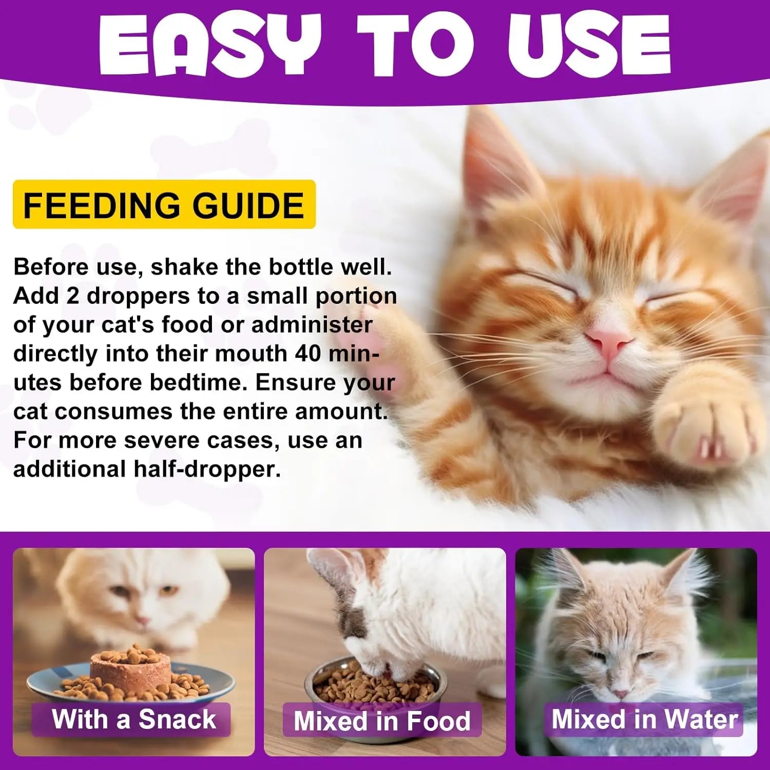 Cat Calming Melatonin Treats - Support Restful Sleep & Anxiety Relief for Cats